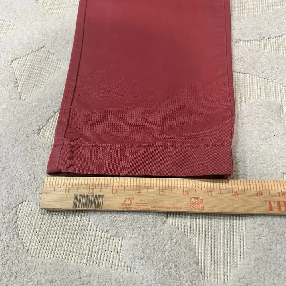 J Crew Oarsman Pants Mens Size 36x31 Salmon Red Chino Straight 1040 Athletic